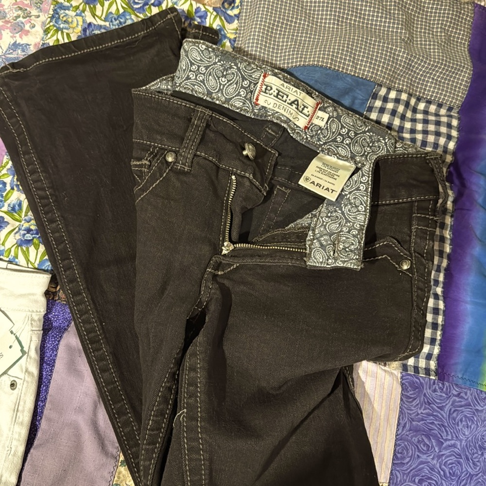 Ariat Black Denim Jeans 27 Long Bootcut